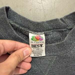 Vintage 90s Fruit of the Loom Best Blank Crewneck Sweatshirt XL Gray Heather
